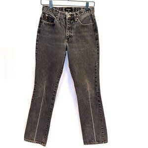 VINTAGE 90s Guess | 100% Cotton Straight Leg Jeans in Washed Black/Gray Size 27